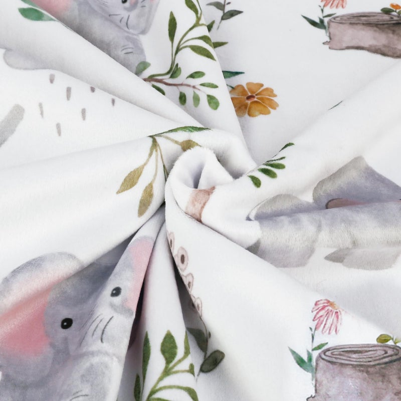 BORITAR Baby Blanket for Boys Girls Super Soft Double Layer Minky with Dotted Backing, Lovely Grey Elephant Animal Design Blanket for Toddler Newborn 30 x 40 Inch(75x100cm) - Image 3